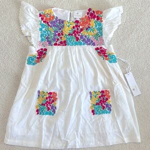J Marie Embroidered Dress 5t Girl Beach Boutique White Floral